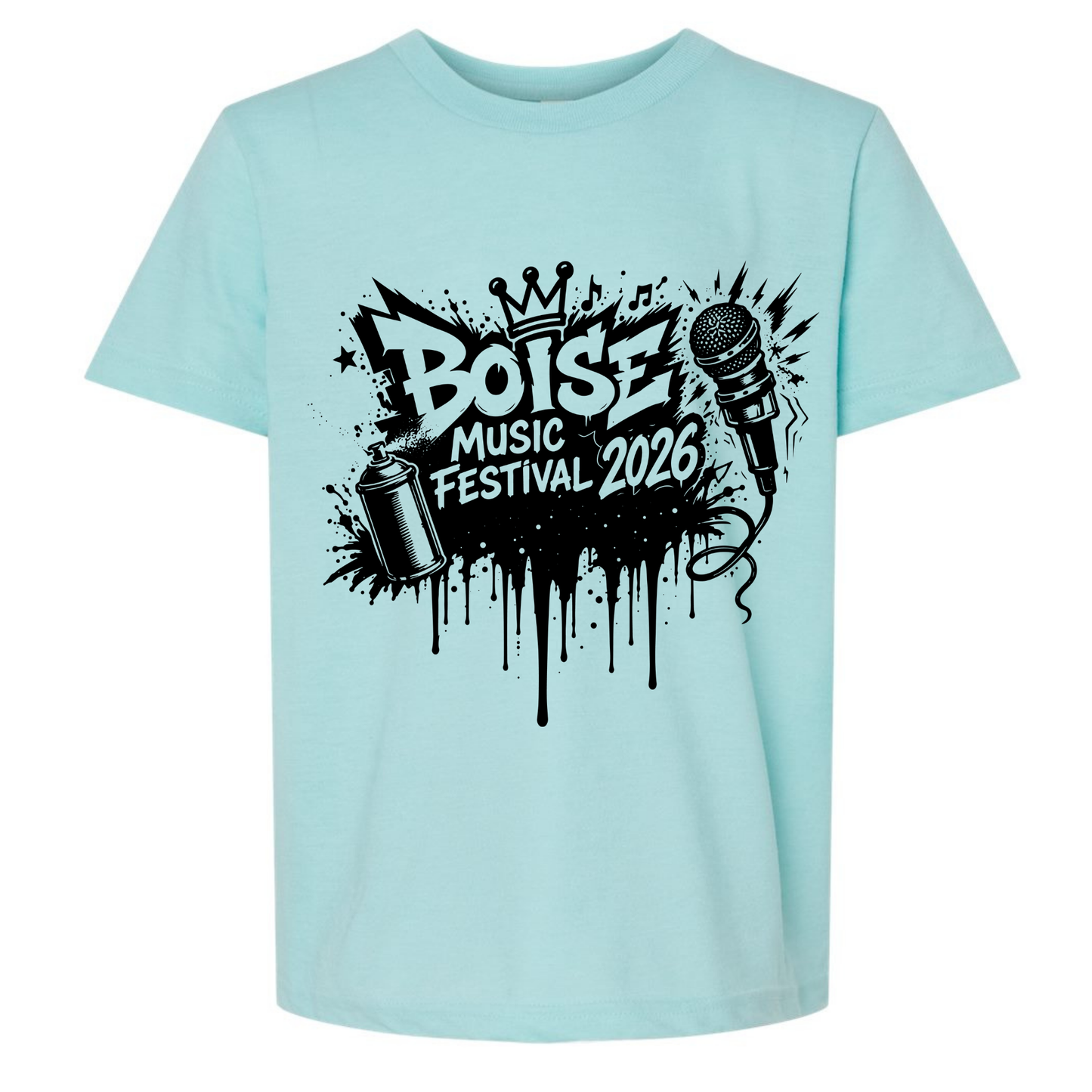 BMF 2026 - YOUTH - Tultex Fine Jersey T-shirt - LIGHT BLUE