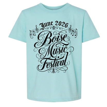 BMF 2026 - YOUTH - Tultex Fine Jersey T-shirt - LIGHT BLUE