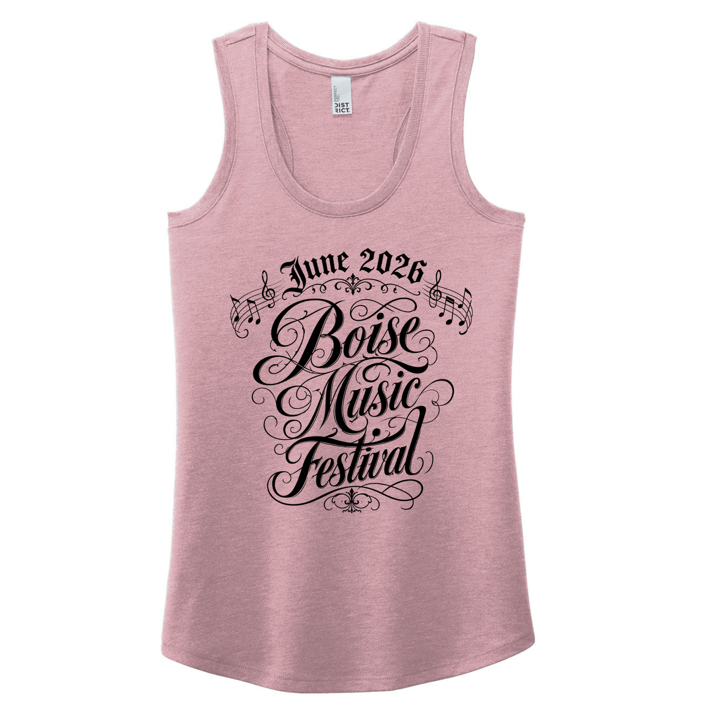 BMF 2026 - District® Women’s Perfect Tri® Racerback Tank - HEATHERED LAVENDER