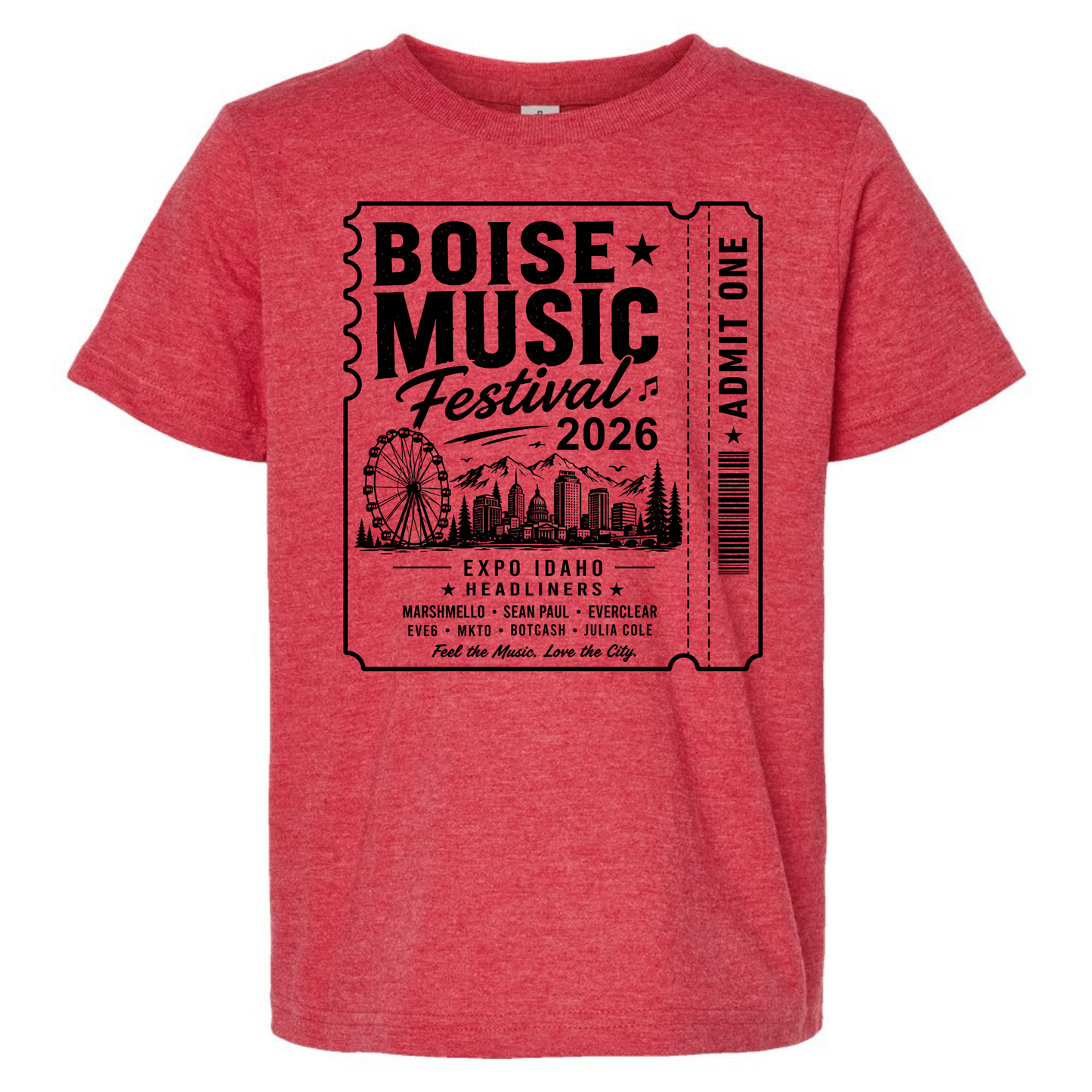 BMF 2026 - YOUTH - Tultex Fine Jersey T-shirt - RED