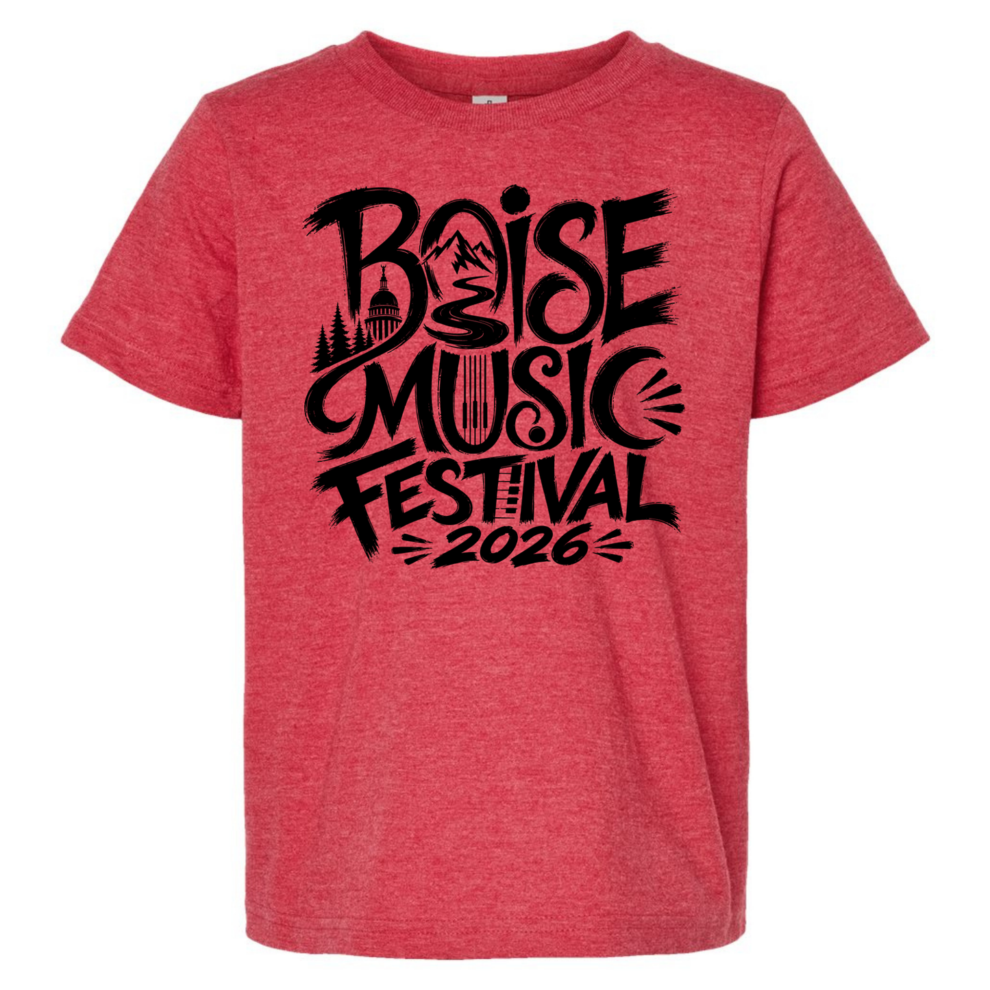 BMF 2026 - YOUTH - Tultex Fine Jersey T-shirt - RED