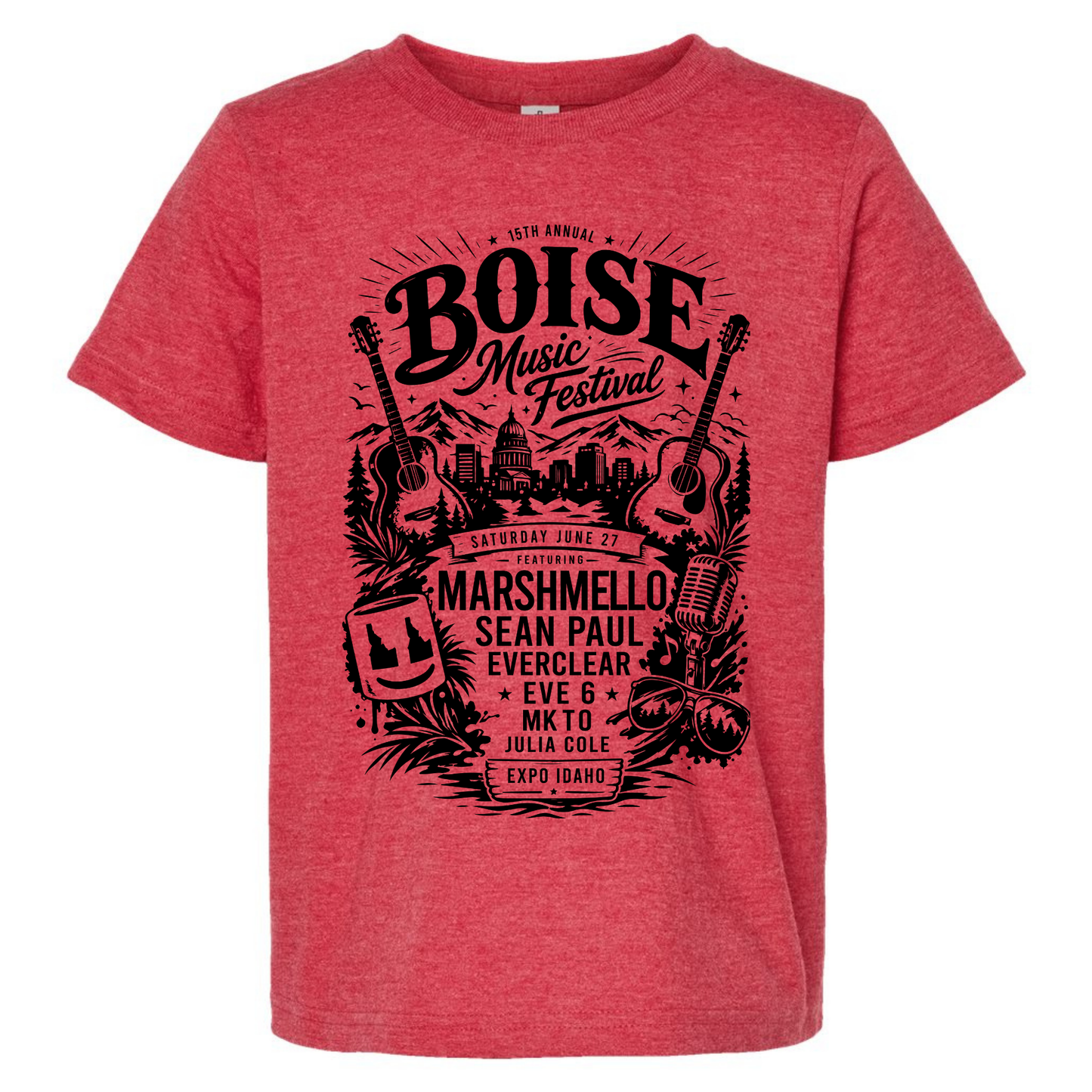 BMF 2026 - YOUTH - Tultex Fine Jersey T-shirt - RED