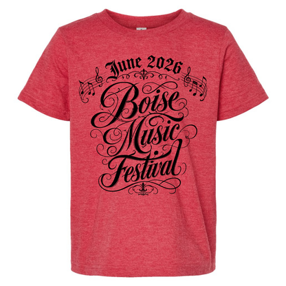 BMF 2026 - YOUTH - Tultex Fine Jersey T-shirt - RED