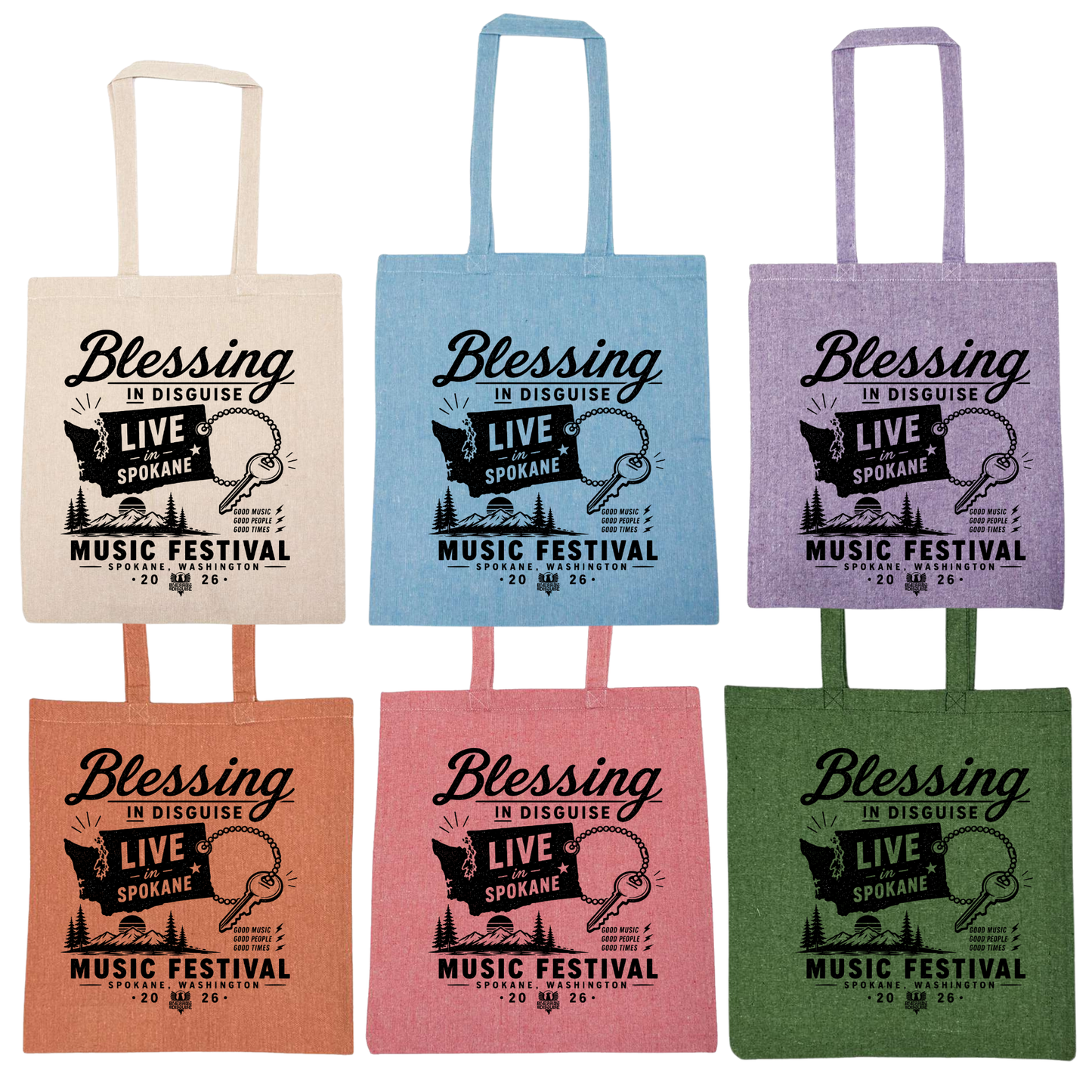 BID 2026 - Liberty Lightweight Recycled Canvas Tote - WA STATE KEYCHAIN