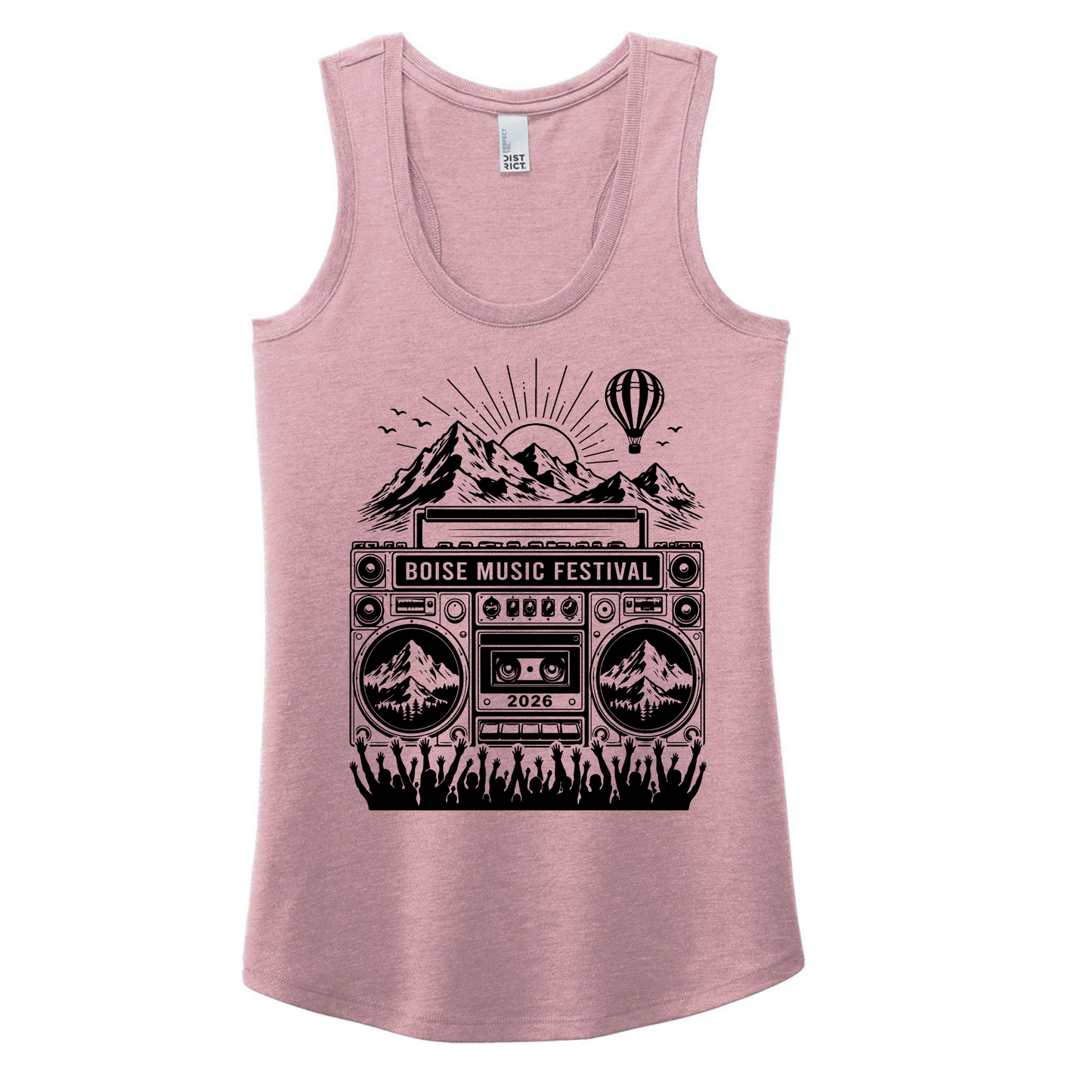 BMF 2026 - District® Women’s Perfect Tri® Racerback Tank - HEATHERED LAVENDER