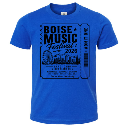 BMF 2026 - YOUTH - Tultex Fine Jersey T-shirt - BLUE