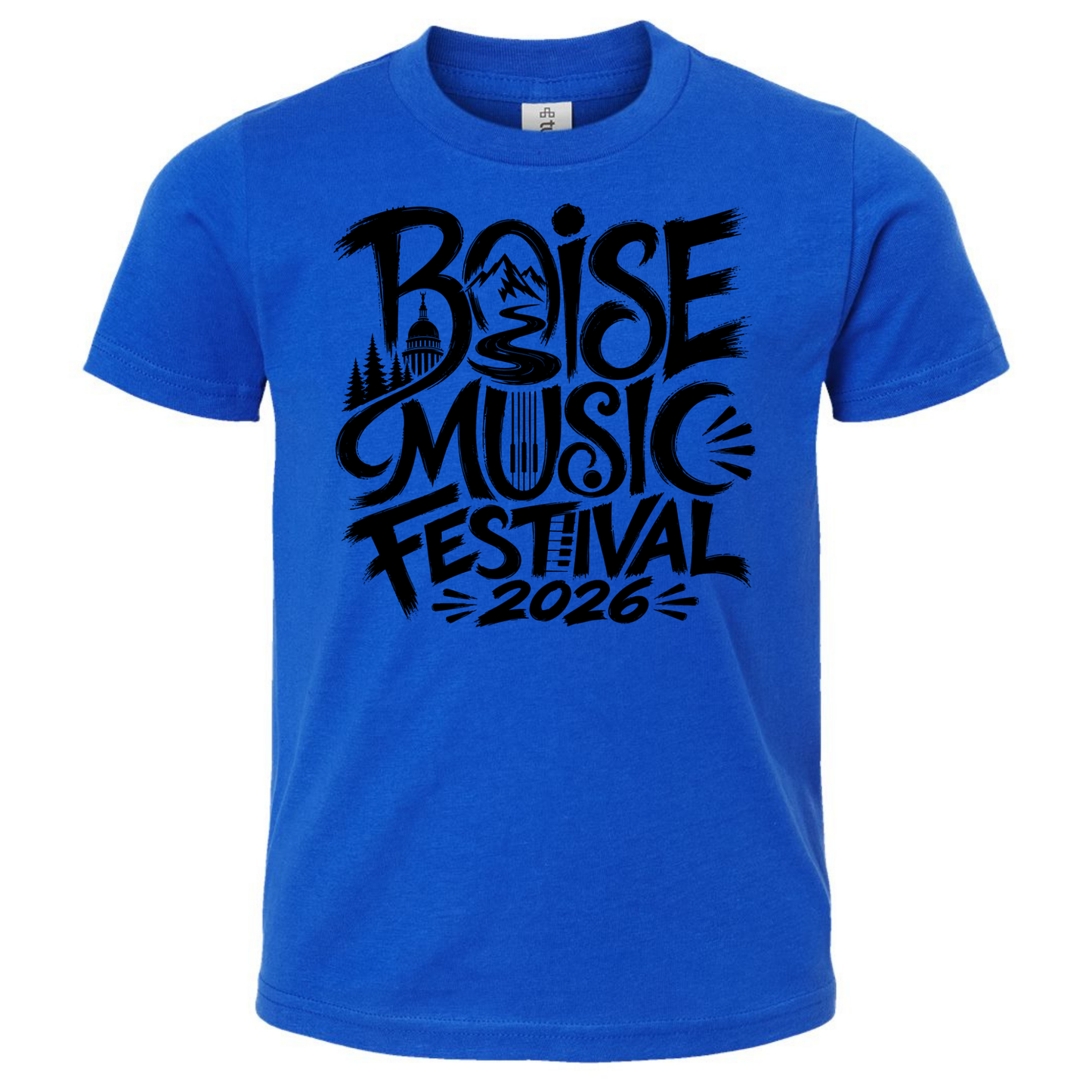 BMF 2026 - YOUTH - Tultex Fine Jersey T-shirt - BLUE