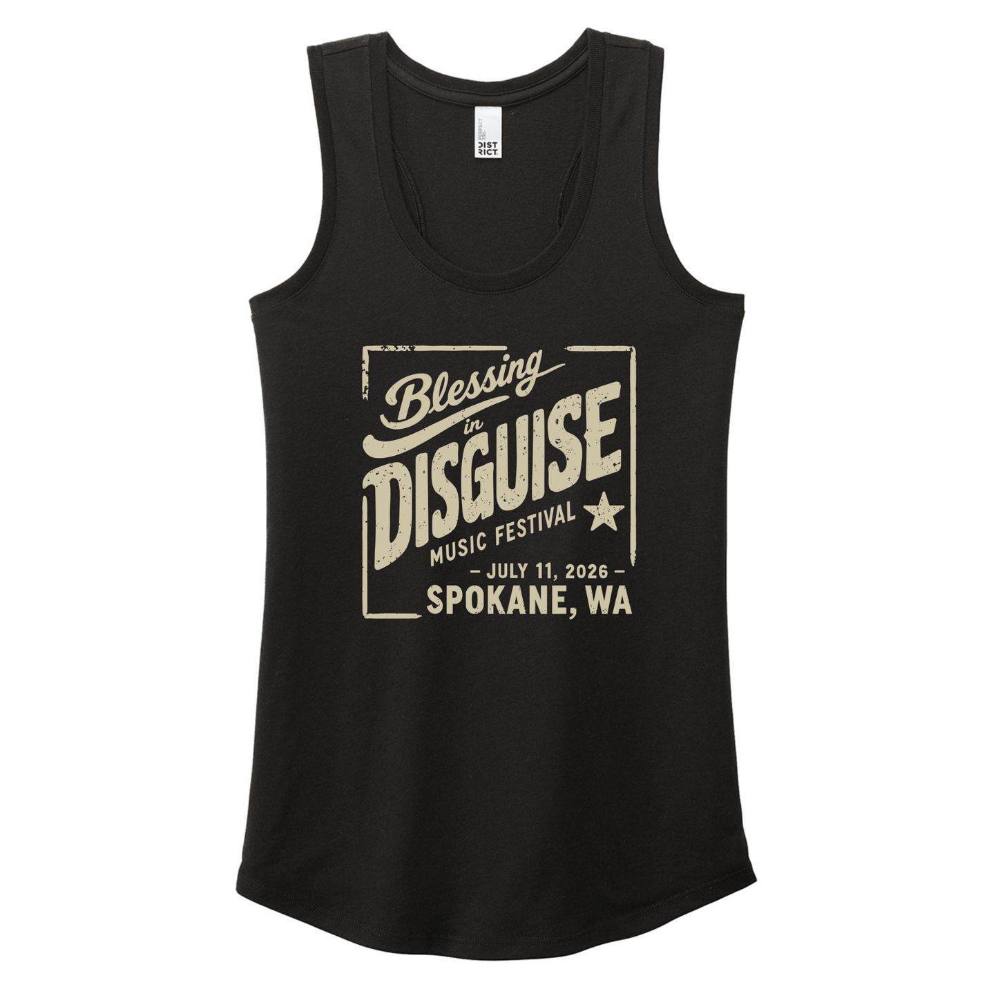 BID 2026 - District® Women’s Perfect Tri® Racerback Tank - BLACK