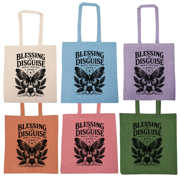 BID 2026 - Liberty Lightweight Recycled Canvas Tote - BUTTERFLY & FLOWERS