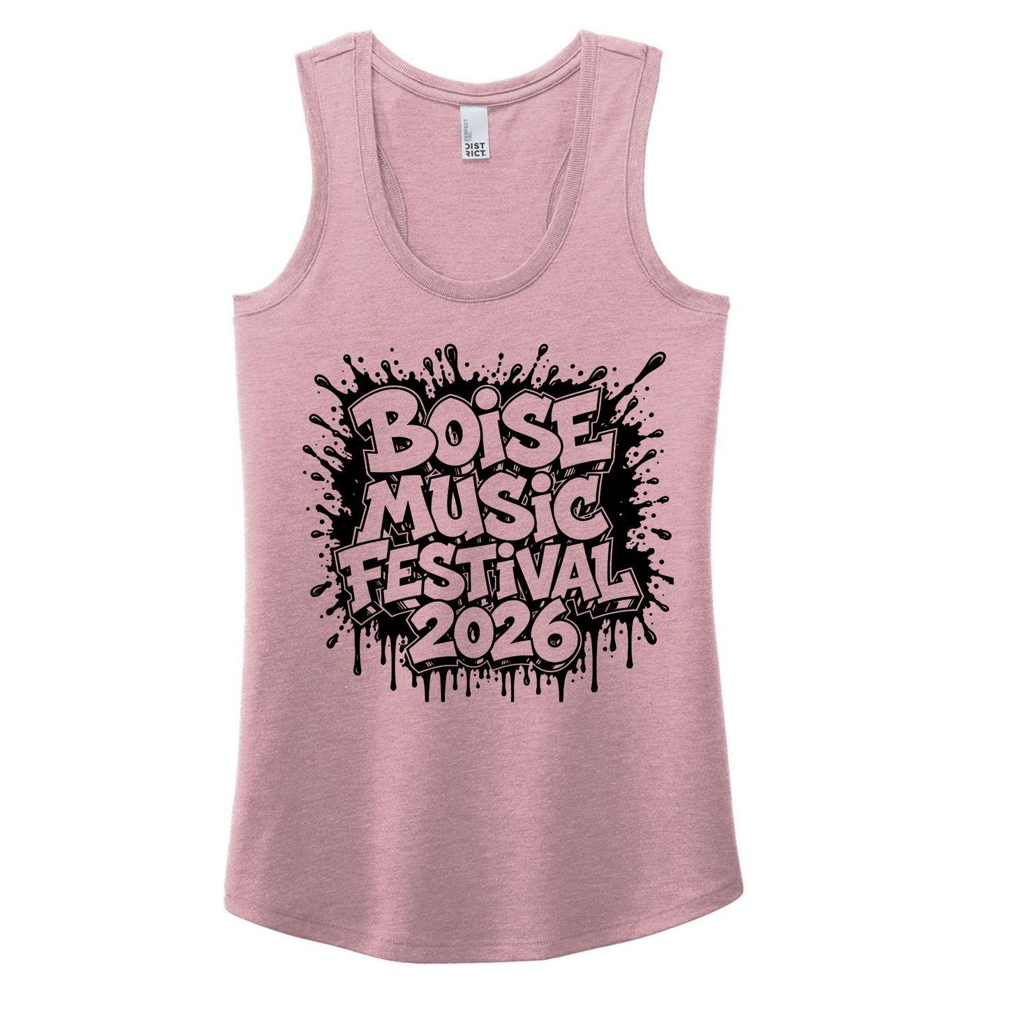 BMF 2026 - District® Women’s Perfect Tri® Racerback Tank - HEATHERED LAVENDER