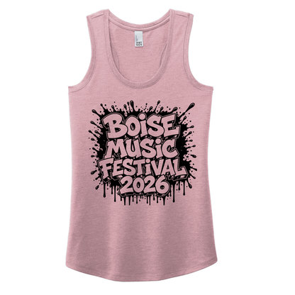 BMF 2026 - District® Women’s Perfect Tri® Racerback Tank - HEATHERED LAVENDER