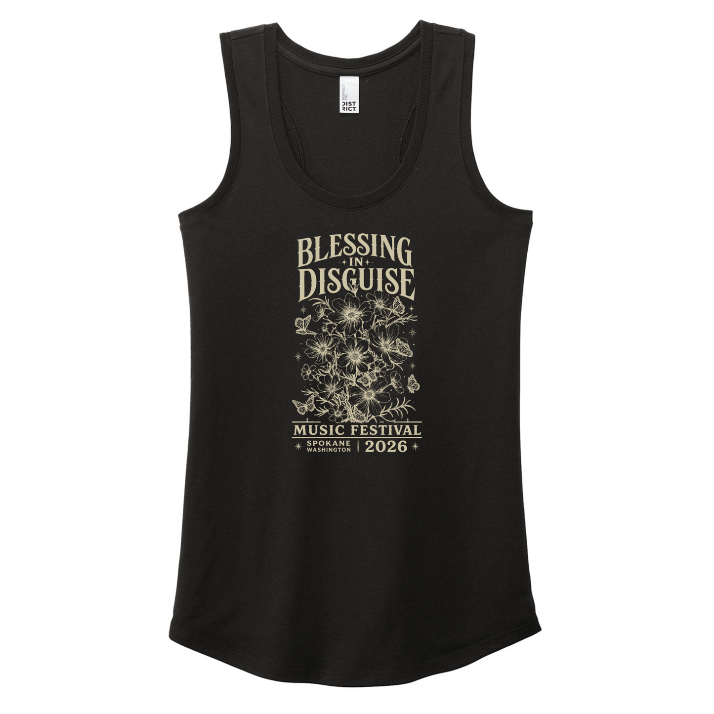 BID 2026 - District® Women’s Perfect Tri® Racerback Tank - BLACK