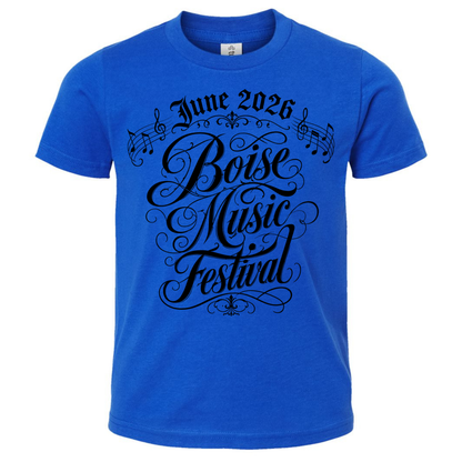 BMF 2026 - YOUTH - Tultex Fine Jersey T-shirt - BLUE