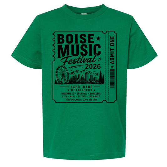 BMF 2026 - YOUTH - Tultex Fine Jersey T-shirt - GREEN