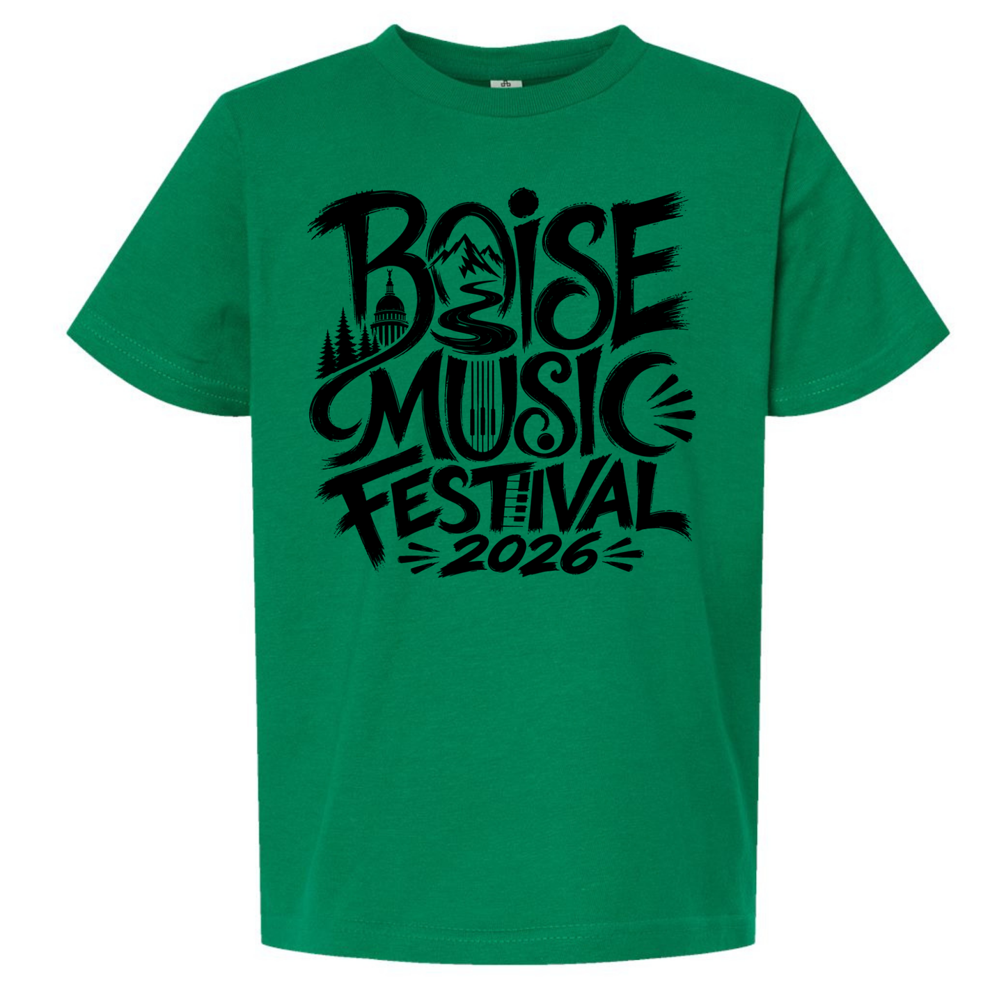 BMF 2026 - YOUTH - Tultex Fine Jersey T-shirt - GREEN