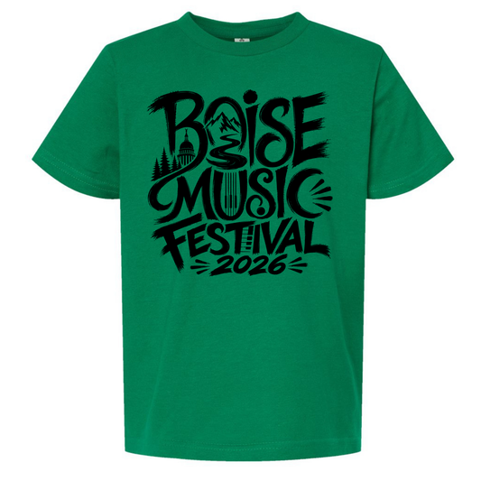 BMF 2026 - YOUTH - Tultex Fine Jersey T-shirt - GREEN