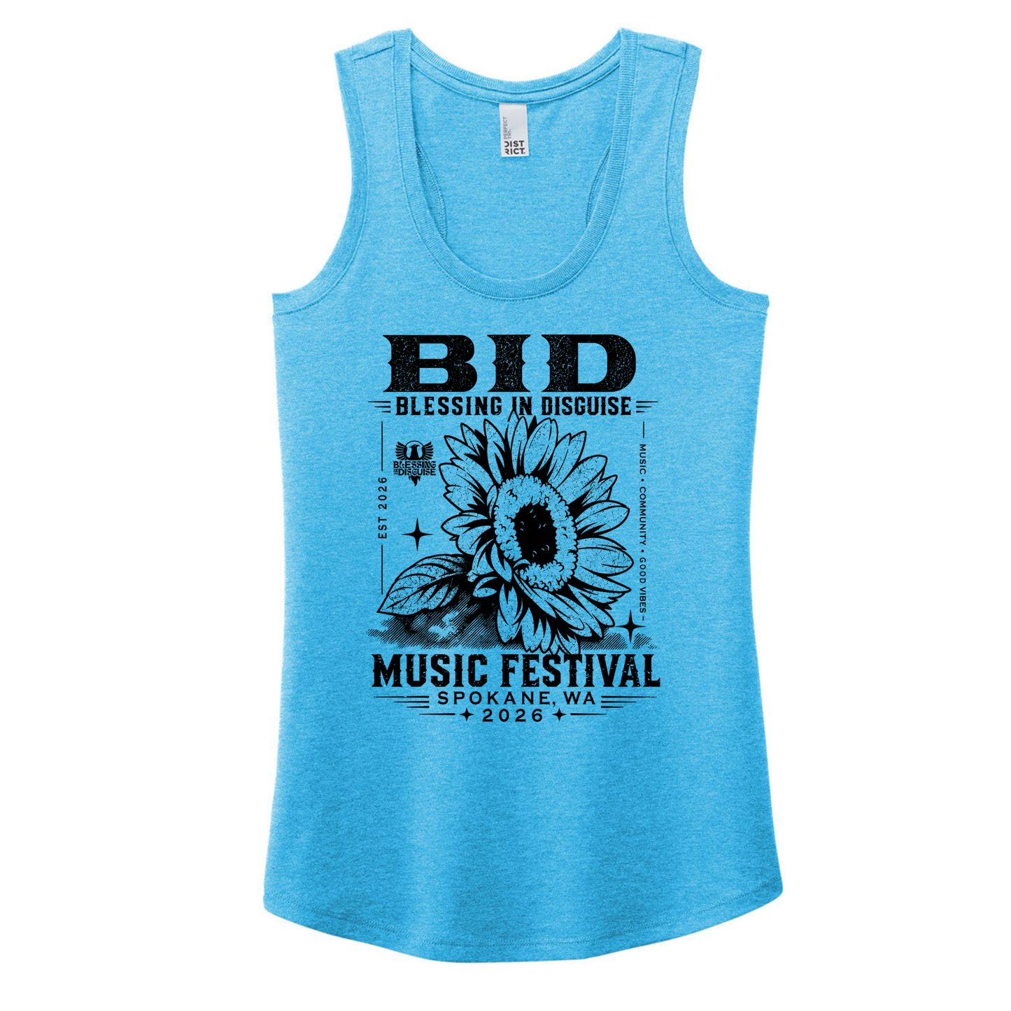 BID 2026 - District® Women’s Perfect Tri® Racerback Tank - TURQUOISE FROST