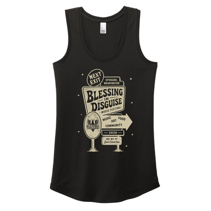 BID 2026 - District® Women’s Perfect Tri® Racerback Tank - BLACK