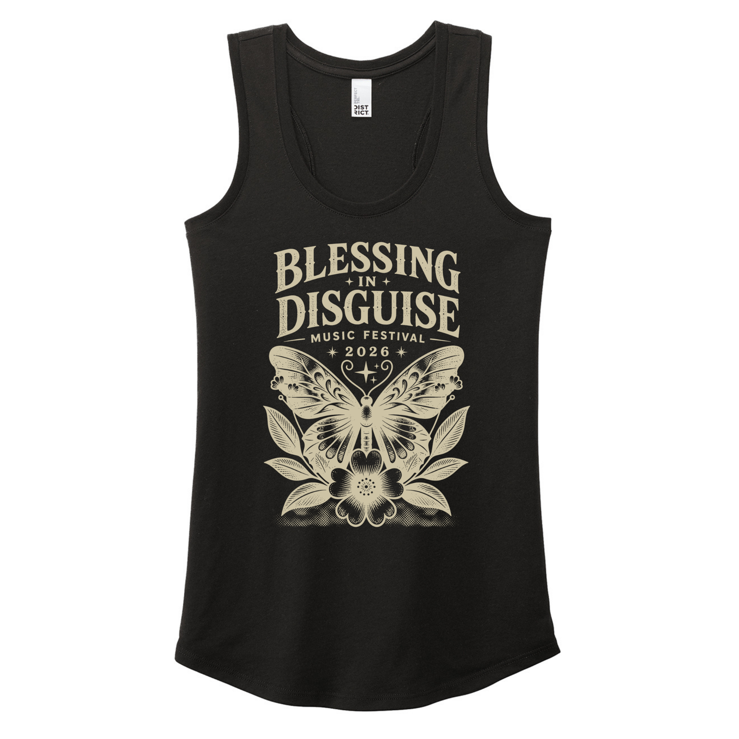 BID 2026 - District® Women’s Perfect Tri® Racerback Tank - BLACK