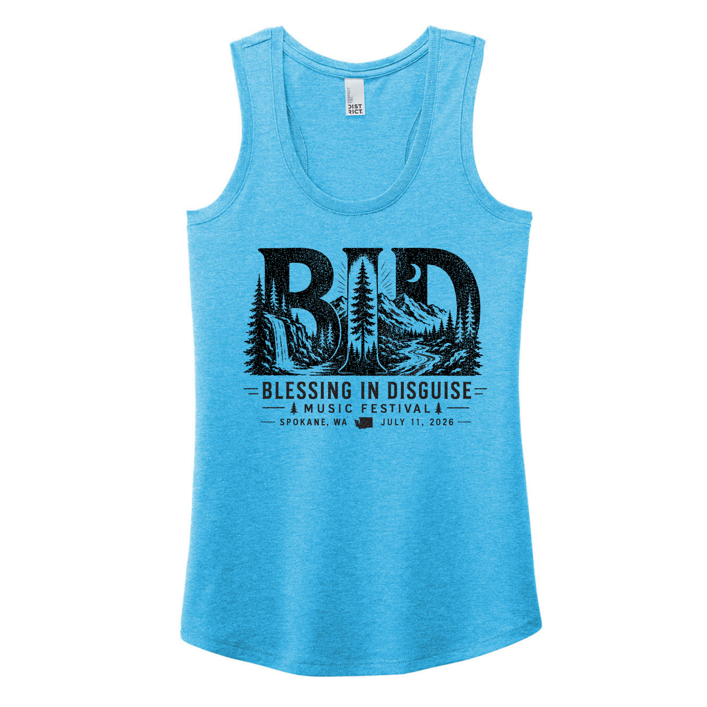 BID 2026 - District® Women’s Perfect Tri® Racerback Tank - TURQUOISE FROST