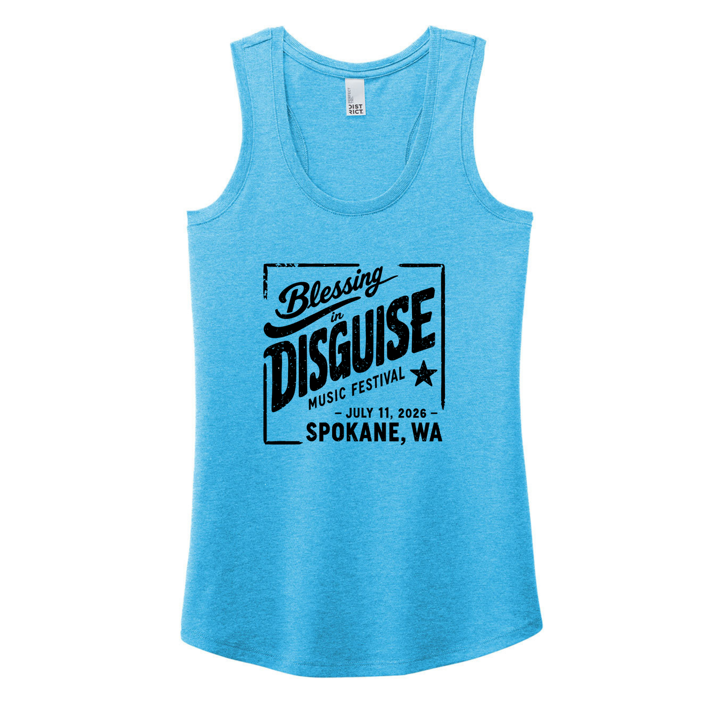 BID 2026 - District® Women’s Perfect Tri® Racerback Tank - TURQUOISE FROST