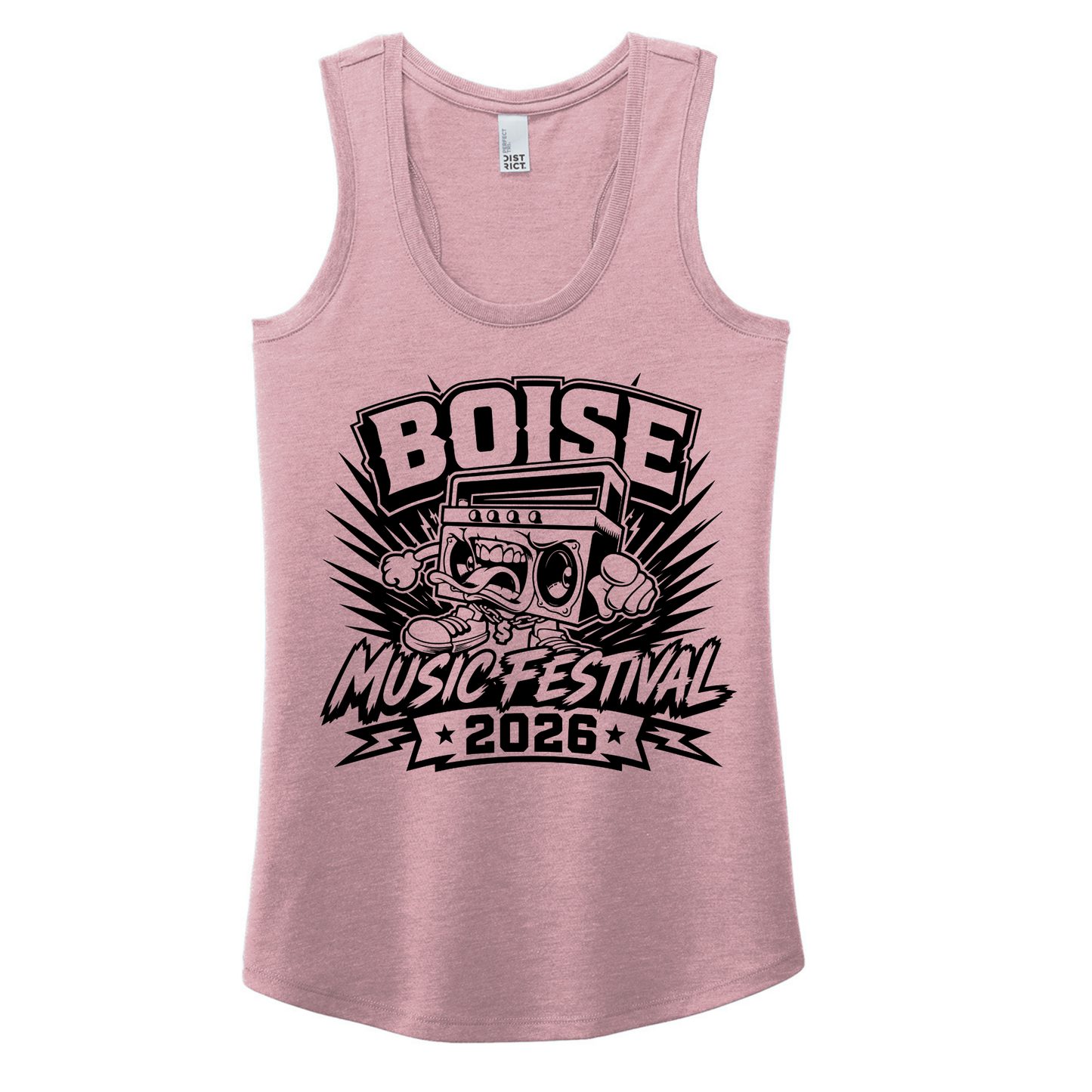 BMF 2026 - District® Women’s Perfect Tri® Racerback Tank - HEATHERED LAVENDER