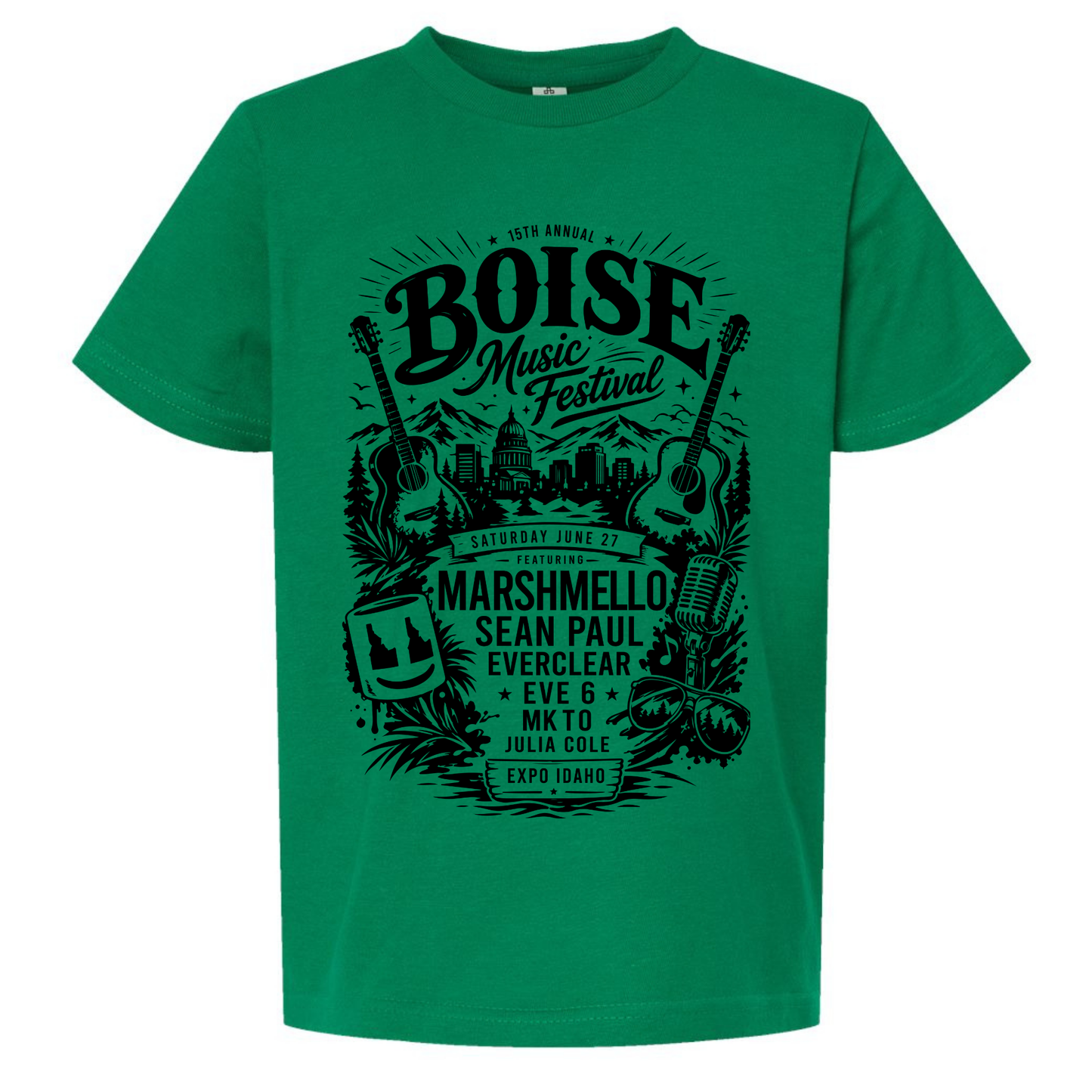 BMF 2026 - YOUTH - Tultex Fine Jersey T-shirt - GREEN