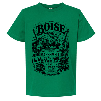 BMF 2026 - YOUTH - Tultex Fine Jersey T-shirt - GREEN