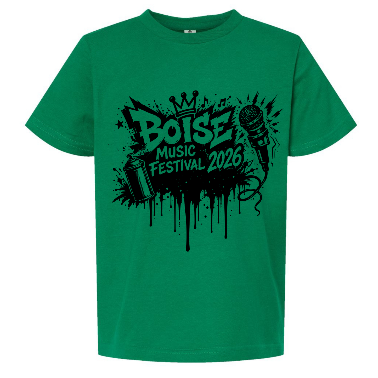BMF 2026 - YOUTH - Tultex Fine Jersey T-shirt - GREEN