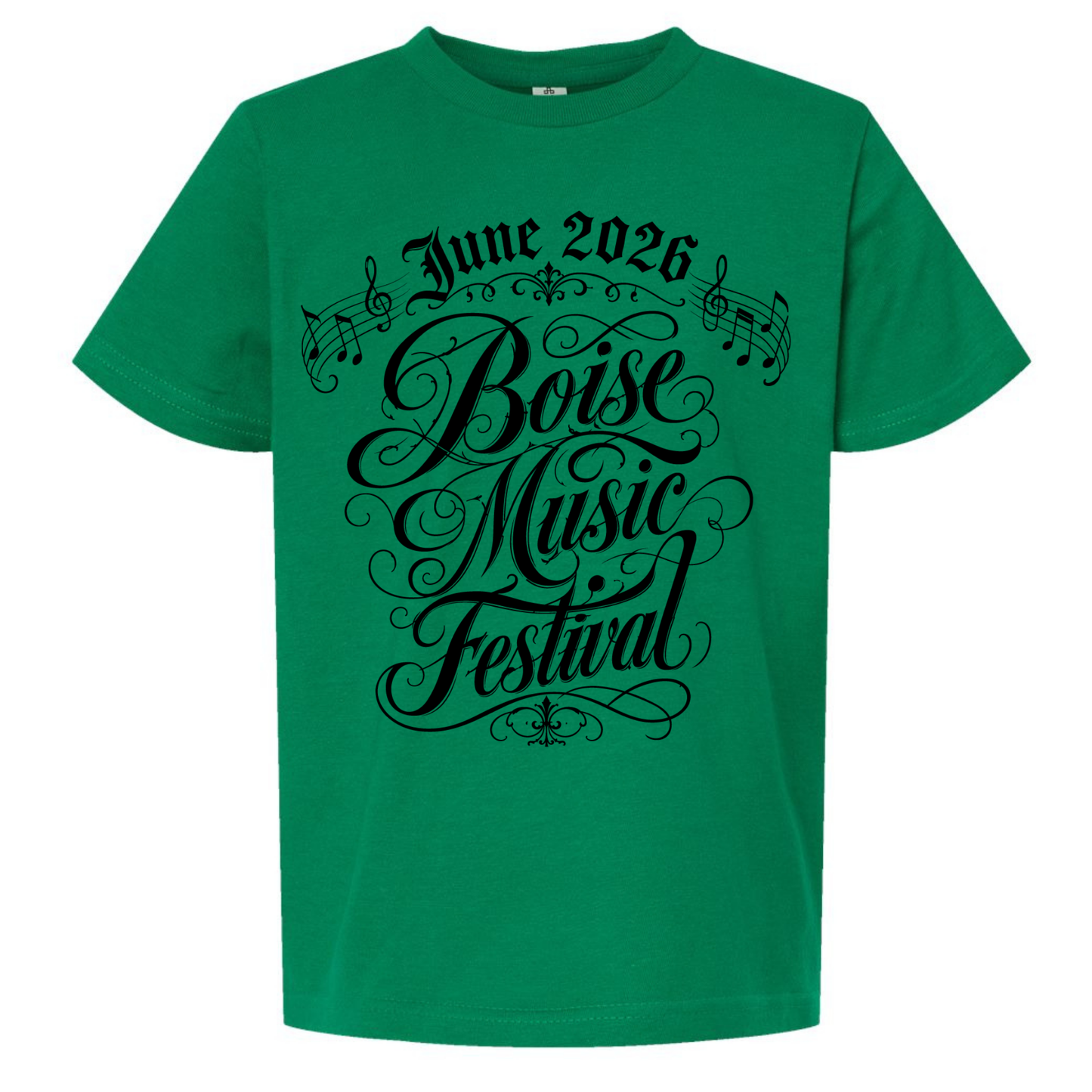 BMF 2026 - YOUTH - Tultex Fine Jersey T-shirt - GREEN