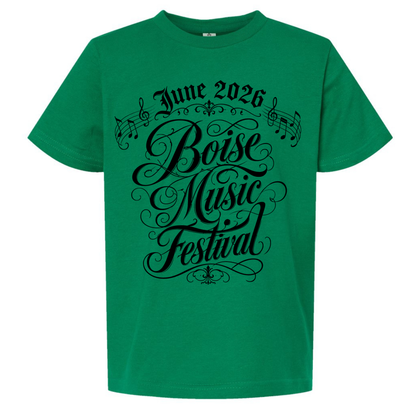 BMF 2026 - YOUTH - Tultex Fine Jersey T-shirt - GREEN