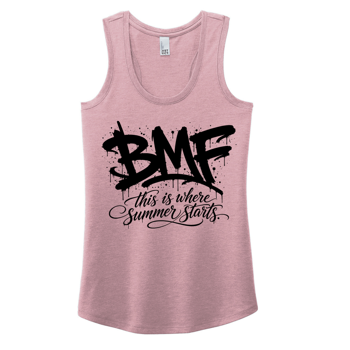 BMF 2026 - District® Women’s Perfect Tri® Racerback Tank - HEATHERED LAVENDER