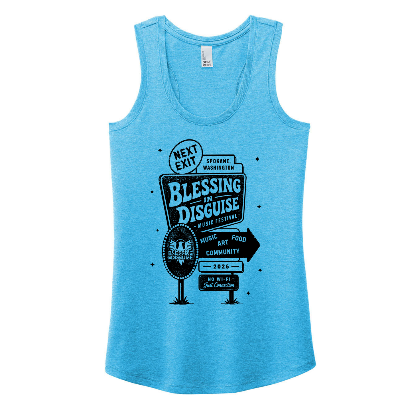 BID 2026 - District® Women’s Perfect Tri® Racerback Tank - TURQUOISE FROST