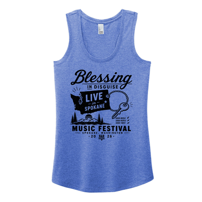 BID 2026 - District® Women’s Perfect Tri® Racerback Tank - ROYAL FROST