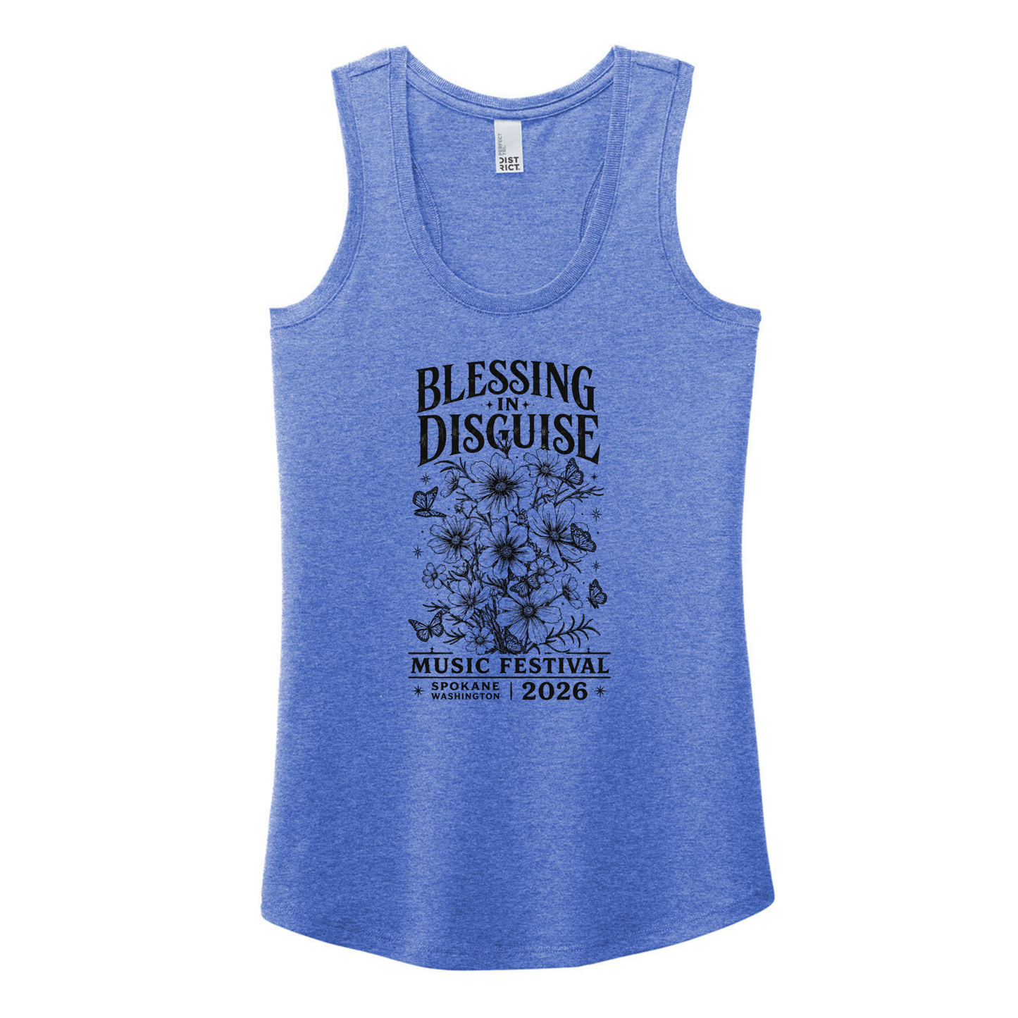 BID 2026 - District® Women’s Perfect Tri® Racerback Tank - ROYAL FROST