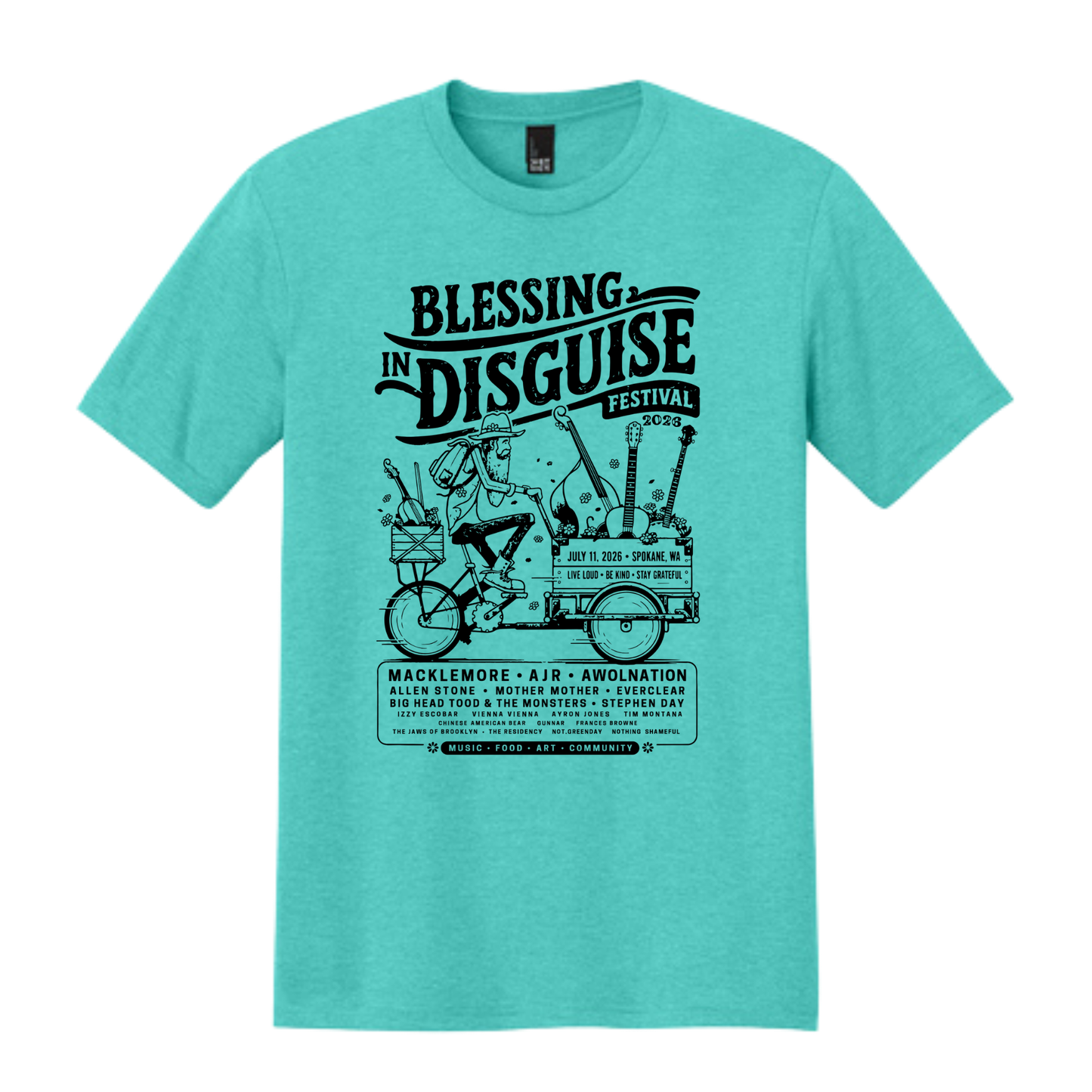 BID 2026 - District® Perfect Tri® Tee - AQUA HEATHER