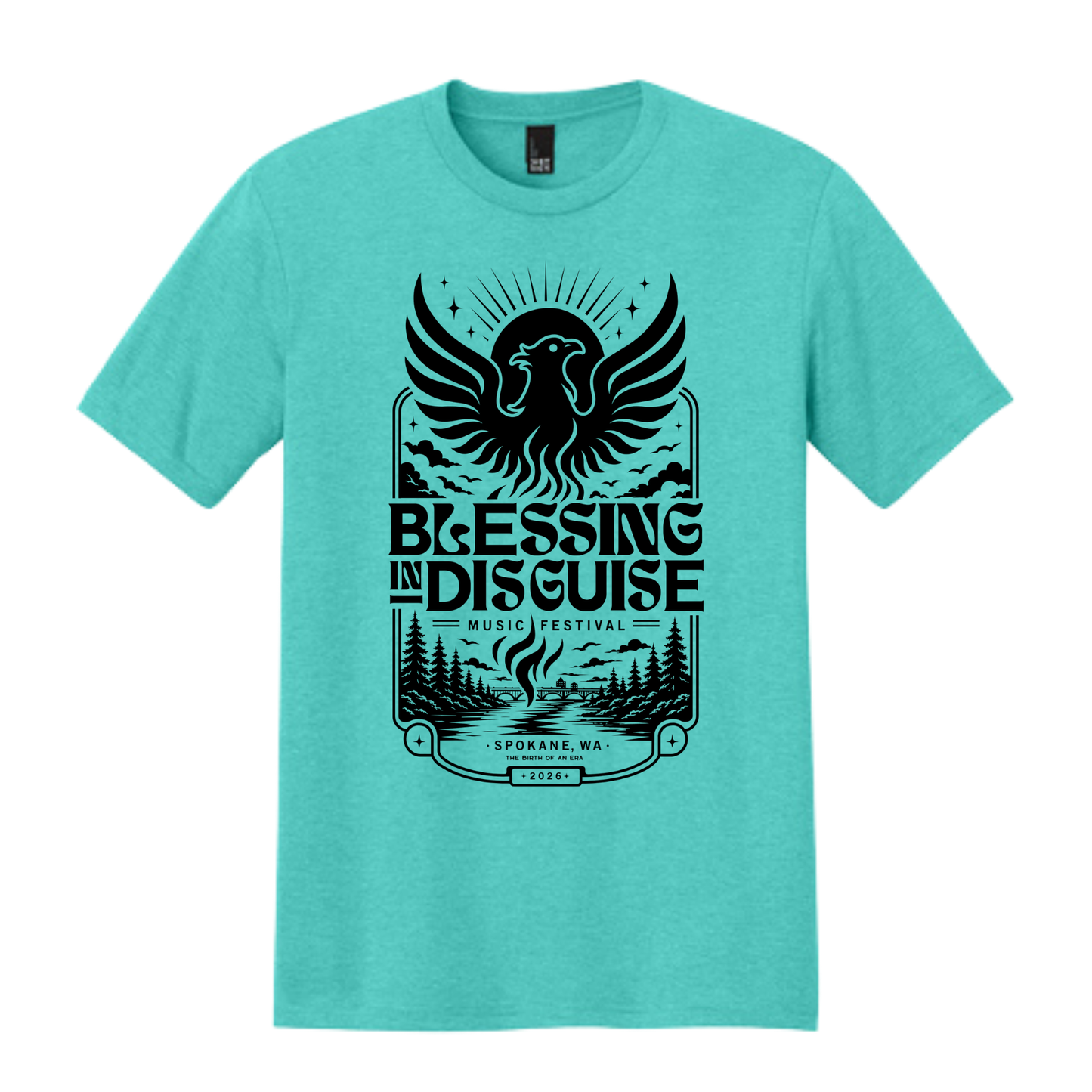 BID 2026 - District® Perfect Tri® Tee - AQUA HEATHER