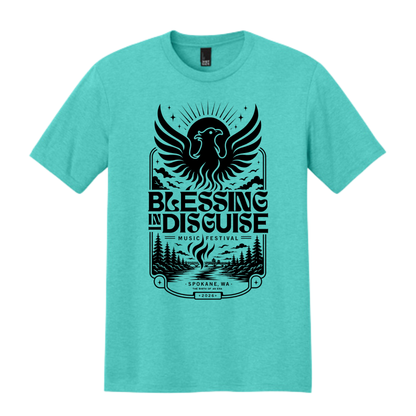 BID 2026 - District® Perfect Tri® Tee - AQUA HEATHER