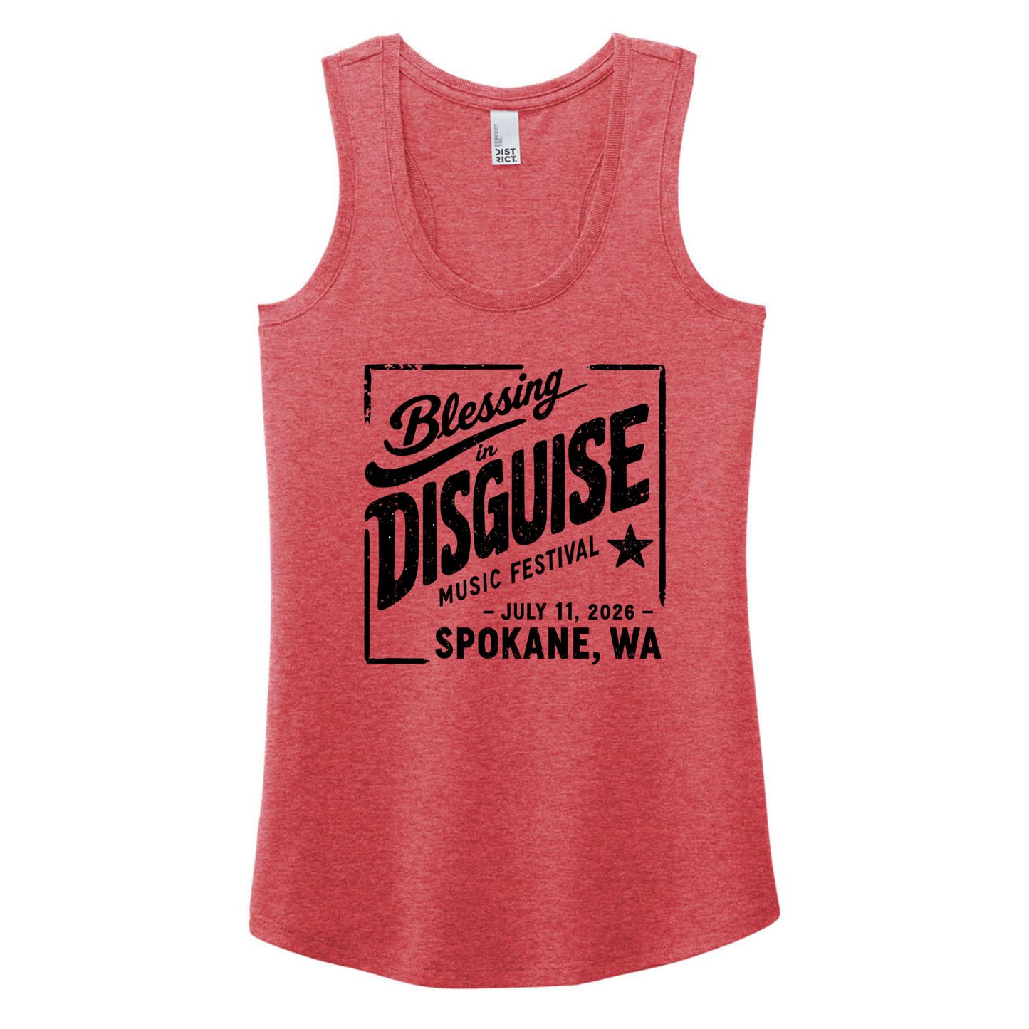 BID 2026 - District® Women’s Perfect Tri® Racerback Tank - RED FROST
