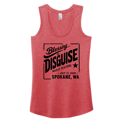 BID 2026 - District® Women’s Perfect Tri® Racerback Tank - RED FROST