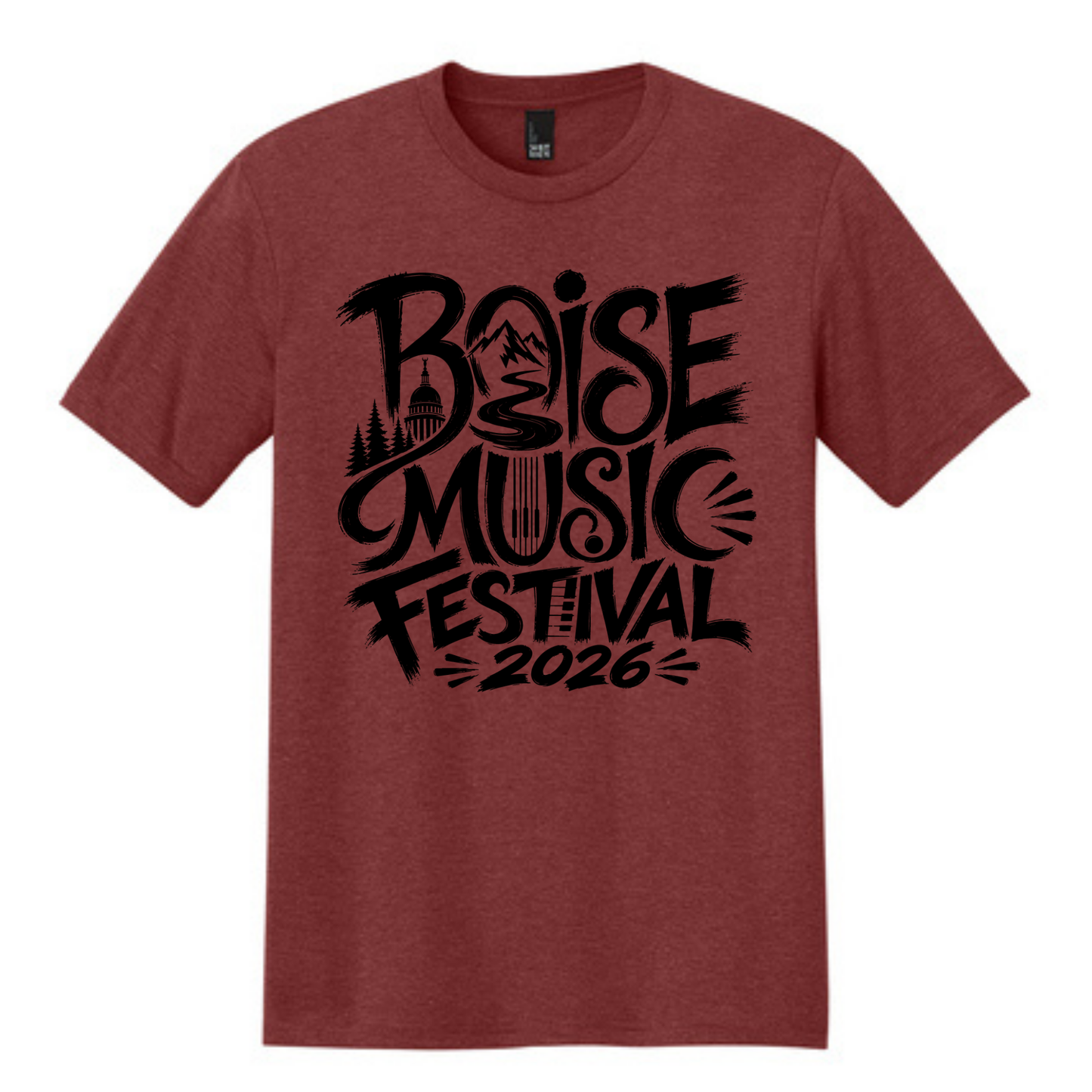 BMF 2026 - District® Perfect Tri® Tee - HEATHERED RUSSET