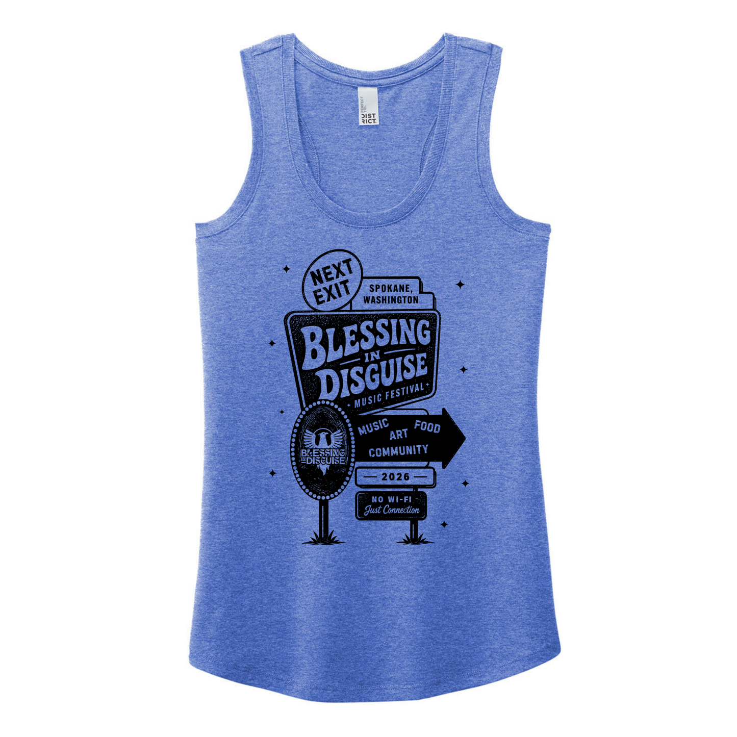 BID 2026 - District® Women’s Perfect Tri® Racerback Tank - ROYAL FROST