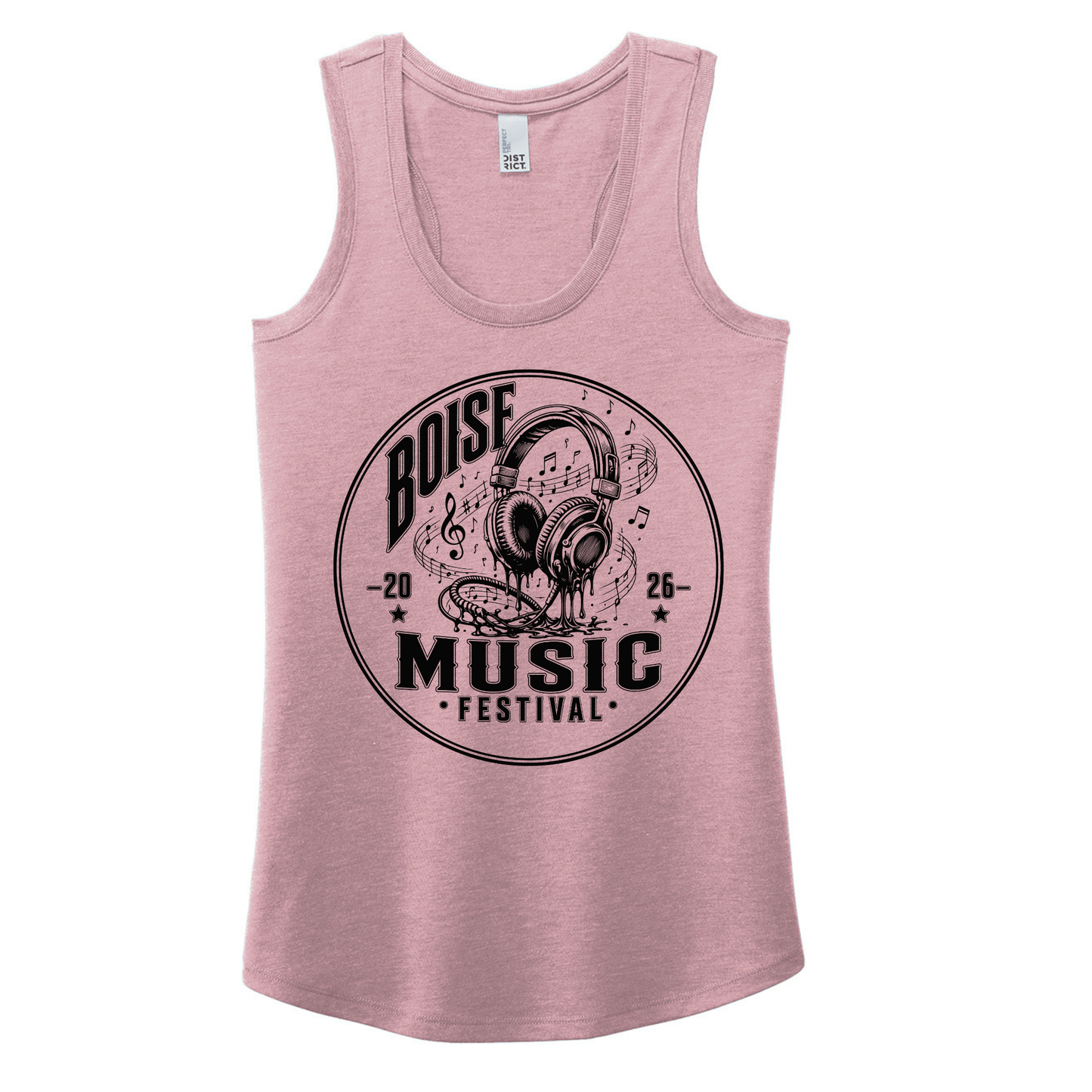BMF 2026 - District® Women’s Perfect Tri® Racerback Tank - HEATHERED LAVENDER