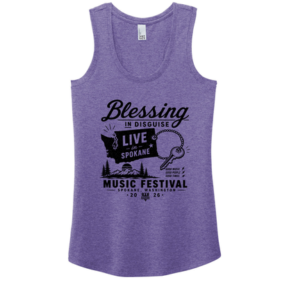 BID 2026 - District® Women’s Perfect Tri® Racerback Tank - PURPLE FROST