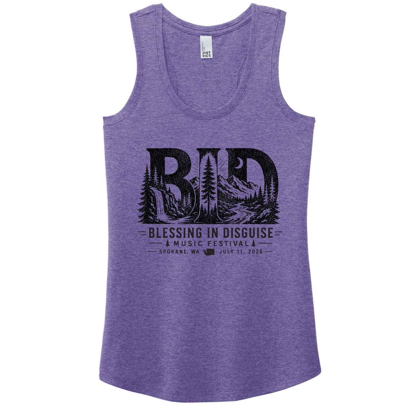 BID 2026 - District® Women’s Perfect Tri® Racerback Tank - PURPLE FROST