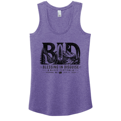 BID 2026 - District® Women’s Perfect Tri® Racerback Tank - PURPLE FROST