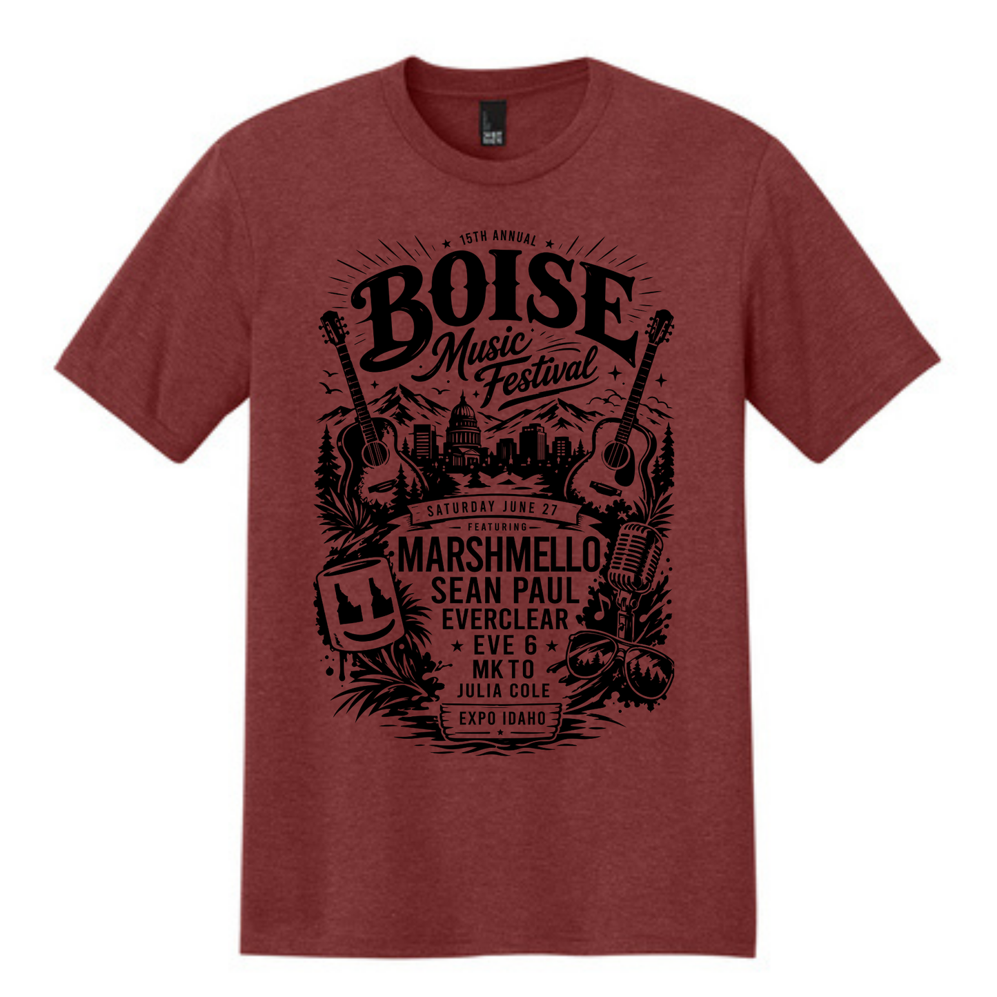 BMF 2026 - District® Perfect Tri® Tee - HEATHERED RUSSET
