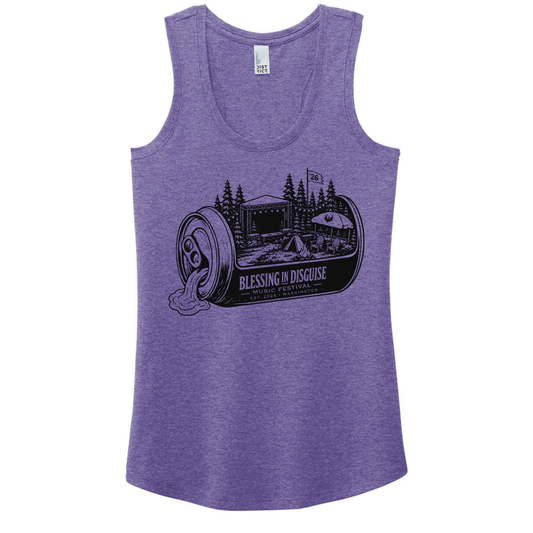 BID 2026 - District® Women’s Perfect Tri® Racerback Tank - PURPLE FROST
