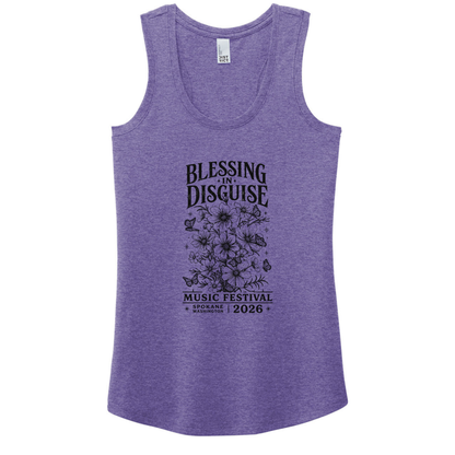 BID 2026 - District® Women’s Perfect Tri® Racerback Tank - PURPLE FROST