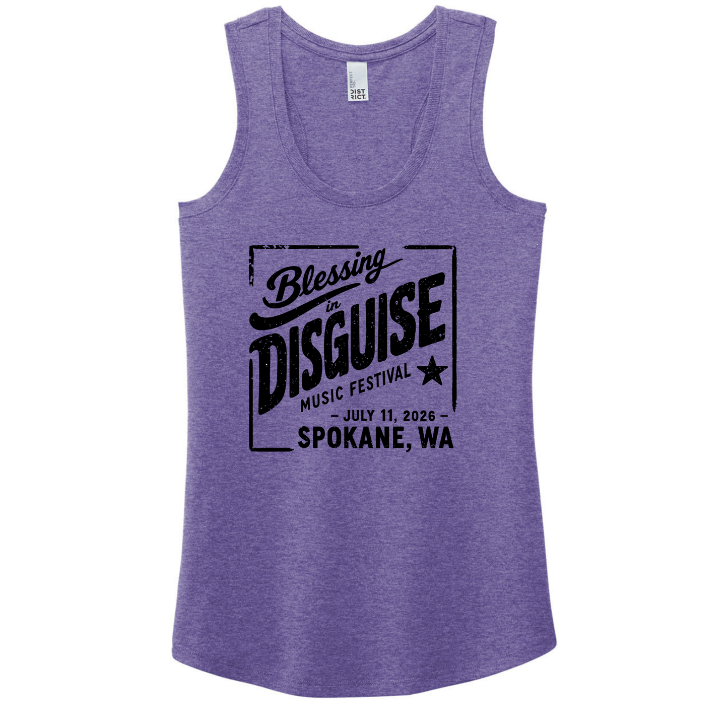 BID 2026 - District® Women’s Perfect Tri® Racerback Tank - PURPLE FROST